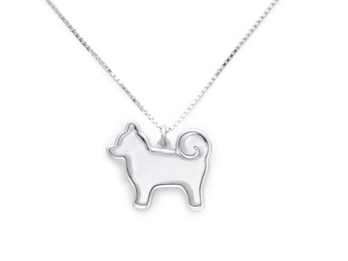 Italian-Made Shiba Silver Pendant